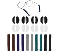 5 Pares De Extremos De Patillas Y 8 Pares De Almohadillas Para La Nariz, Extremos De Patillas Antideslizantes, Extremos De Patillas Elásticos Y Cómodos, Accesorios Para Gafas