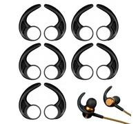 5 pares de ganchos de silicona para auriculares Beats Flex, pequeños, suaves, anticaídas, agarre seguro, 10 mm, universal, para correr, ciclismo, color negro