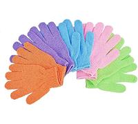 5 pares de guantes exfoliantes para baño o ducha, se utilizan para jabón y lavado de cuerpo, hacen que la piel sea suave y limpia AOLANS, 1