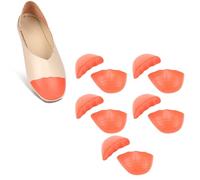 5 pares de inserciones de relleno para zapatos, espuma de PU, redondas, gruesas, reductoras de tamaño de zapato, inserciones de tacón alto para tacones altos, zapatillas, botas (Naranja)