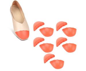 5 pares de inserciones de relleno para zapatos, espuma de PU, redondas, gruesas, reductoras de tamaño de zapato, inserciones de tacón alto para tacones altos, zapatillas, botas (Naranja)