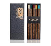 5 pares de palillos japoneses de madera, Jego de Regalo Reutilizables Palillos Madera, Aptos para Lavavajillas, varita para cocina, hogar, hotel restaurante