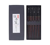 5 Pares De Palillos Reutilizables Phoebe Zhennan De 23 Cm Y 9,1 Pulgadas, Juego De Regalo, Palillos Chinos Japoneses Para Vajilla En Caja De Estilo Japonés(1)