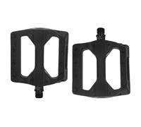5 pares de pedales ultraligeros de nailon para bicicleta de montaña y carretera, con rodamientos DU, plataforma antideslizante, pedales planos MTB, accesorios para carretera y MTB (negro)