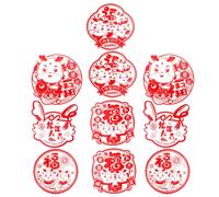 5 pares de pegatinas para puertas y ventanas del Año Nuevo chino