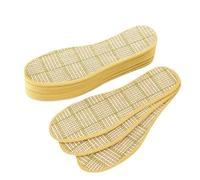 5 pares de plantillas de carbón de bambú de malla Plantillas tejidas Plantillas de verano frescas transpirables y absorbentes del sudor plantillas de reemplazo de comodidad plantillas antisudor para