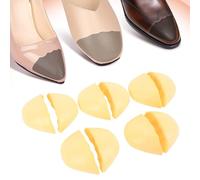 5 Pares de Plantillas para Relleno de Zapatos, Cómodas y Ergonómicas Plantillas de Espuma para Zapatos Grandes, Reductor de Medias Tallas para Zapatillas Planas Tacones Altos (Beige)