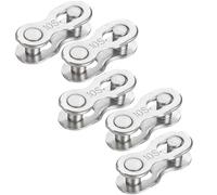5 Pares Eslabones Faltantes Bicicletas 10 Velocidades,Conector Liberación Rápida Reutilizable,Hebilla Cadena Bicicleta,Eslabones Mantenimiento Cadena para Bicicleta Montaña,Bicicletas Carretera(Plata)