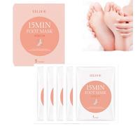 5 Pares Mascarilla Pies Exfoliante,Mascarilla Hidratante para Pies,Exfoliante Pies-Peeling con Manteca de Karité,Mascarilla-Pies Cuidado Secos y Agrietados - Foot Peel Mask