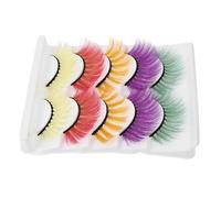 5 Pares Pestañas Postizas 3d Vívidas para Mujer, Accesorio de Ojos | Simuladas, Estilo Decorativo para Sesión Fotográfica y Look Ahumado, Toque Colorido, Uso Cómodo