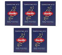 5 pastas Barilla Tempestine n.º 21 italiano fideos 500 g pack