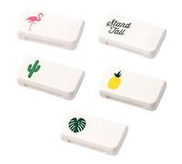 5 pastilleros pequeños, para 1 día, 3 compartimentos, organizador de píldoras, portátil, para medicamentos, vitaminas, viajes, medicamentos, aceite de pescado