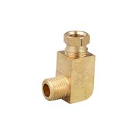 5 PCS 1/8" M6 M8 M10 Metric Male 4 6mm Compression Straight Through Elbow Oil Tube Brass Pipe Fitting System(Elbow 5pcs,6mm To M10x1)
