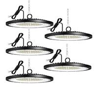 5 PCS 200W UFO LED Lámpara de Alta Bahía,20000LM Focos Led Interior Techo,6500K LED Iluminación de Almacén,IP65 Impermeable Campana Industrial Para Patio,Garaje,Fábrica,Taller lámparas de iluminación