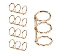 5 Pcs 3 Rings Metal Practical Binders Book Binder Snapped Split Hinged for Notebook Photo Album