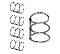 5 Pcs 3 Rings Metal Practical Binders Book Binder Snapped Split Hinged for Notebook Photo Album