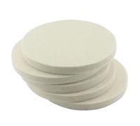 5 Pcs 5" Wool Polishing Pads, Wool Felt Buffing Wheels Flocking Hook & Loop Back for Random Orbital Sander