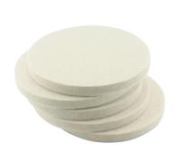 5 Pcs 5" Wool Polishing Pads, Wool Felt Buffing Wheels Flocking Hook & Loop Back for Random Orbital Sander