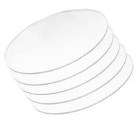 5 Pcs Acrylic Discs Thickness 4Mm, Diameter 70-100Mm Transparent Round Plate Ideal for Crafting And DIY Projects, 80mm(Diameter 90mm)