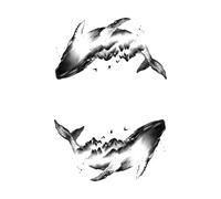 5 PCS animal Dolphin Herbal tattoo stick hombre y mujer brazos pecho semipermanente