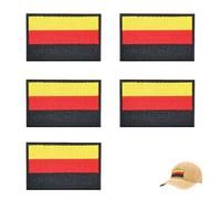 5 PCS Bandera Alemania Parche con Velkro, Militares de Bandera de Alemania Blackside Deutschland Flaggen Patch Germany Flag Patch Hook and Loop Insignia Bordada para Ropa Mochila Uniformes Chaleco