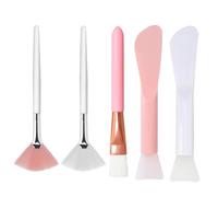 5 Pcs Brocha para Mascarilla Facial, Cepillo de Máscara Aplicador Facial de Silicona, Cepillos de Máscara de Abanico, Cepillos Aplicadores Facialesl