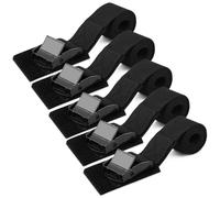 5 Pcs Cinchas de Amarre Pequeñas, 25 mm x 50 cm Cinta de Amarre, Correa de Amarres, Correas de Trinquete con Tensoras de Presión para Portaequipajes de Techo Coche Portabicicletas Motocicletas