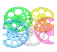 5 Pcs Circles Template Ruler 360 Degree Protractor Math Stencil For Student