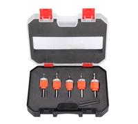 5 Pcs Countersink Drill Bit Set, Adjustable Depth Countersink Drill Bit with Wrench, 2.8 3 3.2 3.5 4mm Diameter Countersunk Hole Opener for Wood Plastic Metal, Includes Storage Box