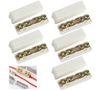 5 PCS de Regletas de Conexión 1000V 100A, Conectores de Cables Eléctricos, Bornes de Conexión para Conexiones Seguras, Conectores Robustos de Latón, Conectores de Cable para Hilos de 2,5 a 16mm²