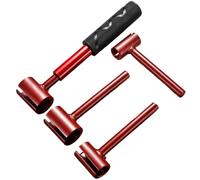5 Pcs Door Hinge Adjustment Wrench Set, Interchangeable Gap Repair Tool | 5 Piece High Carbon Steel Hinge Alignment Tool with 4 Interchangeable Socket Heads and Non Slip Handle