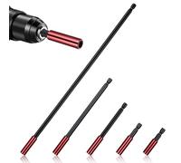 5 Pcs Extensiones de Puntas Magnéticas, 50/60/100/150/300 mm Porta Puntas Atornillador Magnetico, Portapuntas Magnetico, Varilla de Extensión de Punta Magnética Portapuntas de Rápido Magnéticos