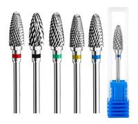 5 Pcs Fresas Torno para Uñas, Broca Manicura, Uñas Taladro Conjunto, Profesional Tungsteno Uñas, Archivo Bits Uñas Arte Herramientas, Brocas para Uñas Grano Medio, Para Quitar Gel, AcríLico, CutíCula
