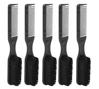 5 PCS Hombres Cepillo de Barba Ergonómico Suave y Rígido Combinatco de Peinado de Peinado de Cabeza, Aplicación de Espuma de Aceite, Viaje Portátil, Uso de Salón, Material de