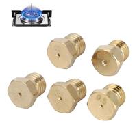 5 pcs Inyectores cocina gas butano, boquillas de gas GLP, boquillas de gas, boquillas e inyectores, para cocinas de gas GLP, hornos y placas de gas (0,5/0,7/0,7/0,87/1,02 mm)
