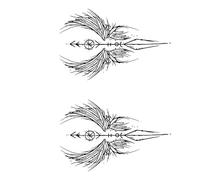 5 PCS juice Grass tattoo sticker impermeable hombre brazo duradero pecho
