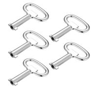 5 Pcs Llave Ranuradas de Metal, Llave Ranurada Contador de Agua, Llave Universal Multifuncional, Llave Utilidad para Radiadores Cajas Armarios de Control Medidores Eléctricos Medidores Agua