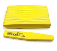 5 PCS/LOTE Limas de uñas profesionales Pulidor de uñas 100/180 Grano Lijado Pulido Manicura Herramientas de arte de uñas-amarillo