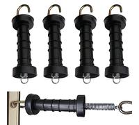 5 Pcs Manija de Puerta de Resorte de Valla Eléctrica, Manijas de Puerta de Valla Eléctrica de Plástico con Aislamiento de Resorte, Accesorios de Granja (Negro)
