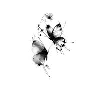 5 PCS mariposa tatuaje a base de hierbas pegatinas mujeres impermeables y duraderas patrón de tinta semipermanente
