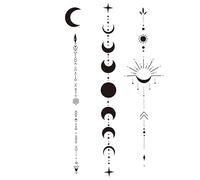 5 PCS Moon juice Grass tattoo sticker impermeable mujer brazo duradero