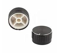 5 pcs Negro potenciómetro giratorio de control Perillas Caps 17 x 30 mm