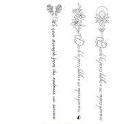 5 PCS pegatinas de tatuaje a base de hierbas impermeables mujeres duraderas en el pecho y la clavícula del brazo