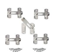 5 Pcs Pestillo con traba de acero inoxidable, Puerta de Cierre del Tirón Cierres de la Barra de la Cerradura de la Puerta de Seguridad para Puerta Corredera, Ventana o Armario - 20x50x70mm