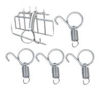 5 Pcs Pestillo De Puertas De Primavera Para Jaulas De Conejo Dedo Metal Dedo Gancho De Pestillo De Resorte Para Fijar Conejo, Perro, Gato, Loro, Conejillo De Indias, Conejito, Puerta De Jaula De