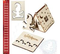 5 PCS Plantilla de Huellas de Gnomo, Reutilizable Plantillas Huellas Elfo Navidad, Plantilla DIY de Gnomo, Accesorios para Puertas de Gnomos para Pisos Ventanas Decoración Navidad