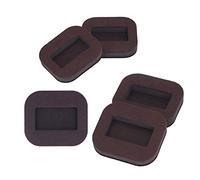 5 PCS Rectangular Felient Caster Cups para Ruedas de CH de Oficina - Pisos de Madera Dura, Ajuste de Iversal (Color de Frijol) (Brown)