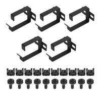 5 Pcs Soportes Guía para Panel de Gestión de Cables, Soporte de Guía de Cables, Soportes para Gestión de Cables de Rack de Servidor de 19" Panel de Conexión de Altavoces, con 10 Tornillos y Tuercas