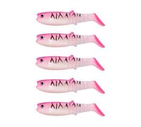 5 Pcs T-Tail Suave plástico Pesca señuelos realistas Swimbaits Multi-Color Realista Pesca señuelo para Agua Dulce Agua Salada Bass Trout Pike