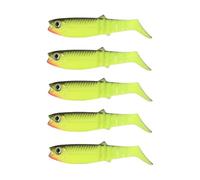 5 Pcs T-Tail Suave plástico Pesca señuelos realistas Swimbaits Multi-Color Realista Pesca señuelo para Agua Dulce Agua Salada Bass Trout Pike